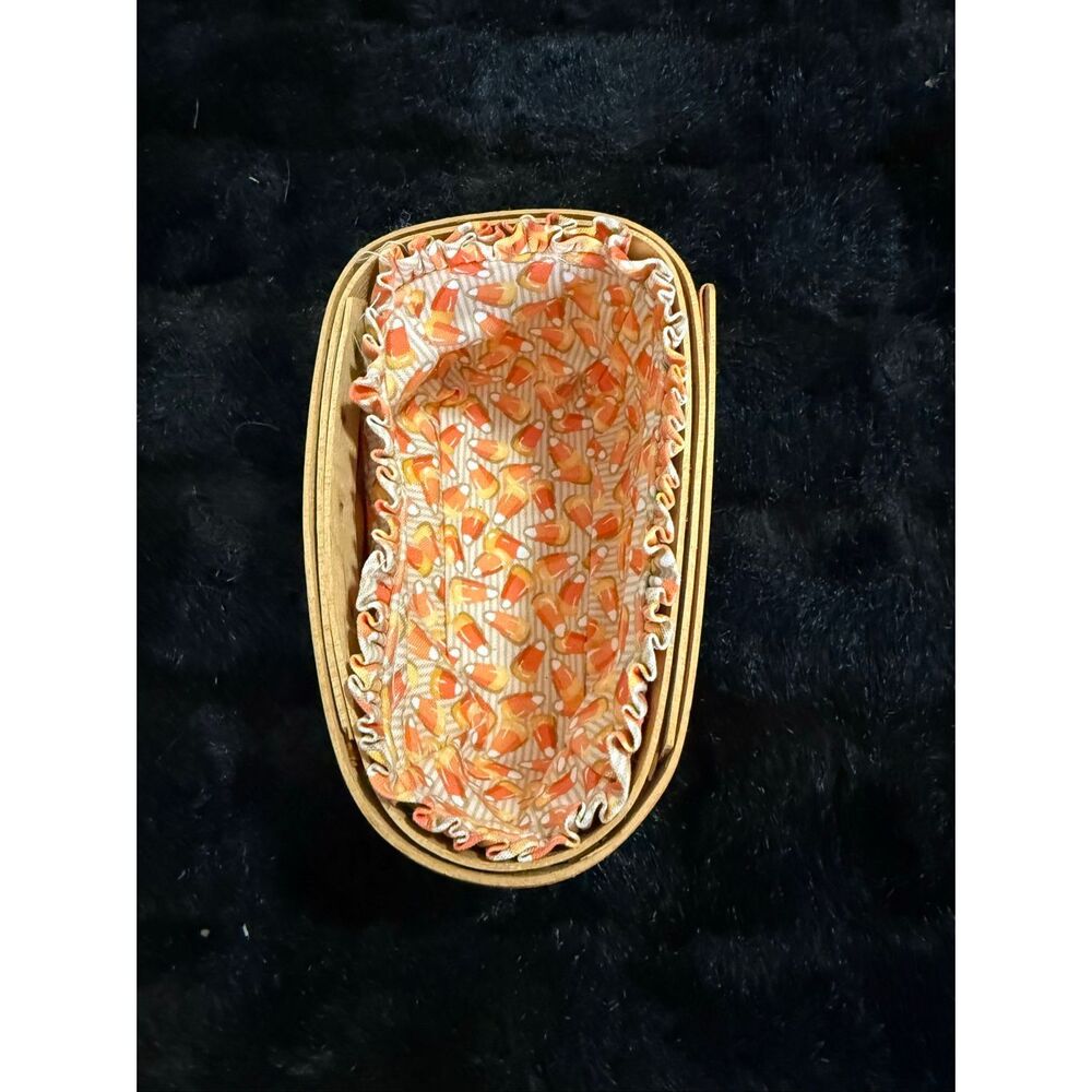 Longaberger Happy Halloween‎ Candy Corn Basket  1999 7x3.5"